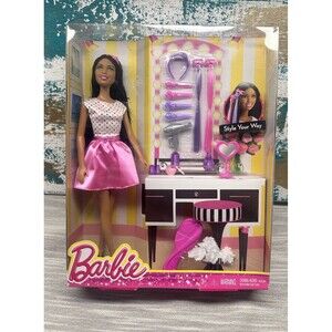 🩷NIB. Barbie Style Your Way Doll with Pink and Purple Accessories